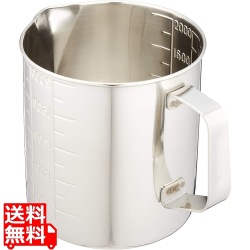 SA18-8口付水マス2L | 口付 ステンレス 2000cc 200cc 最小 水マス 計量カップ 計量 写真1