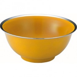 メタル丼Jr 渕磨きタイプ 塗装仕様 黄 写真1