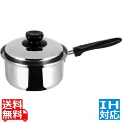 18-8極(きわみ) 片手鍋 14cm A-2271 ※ IH対応 IH (100V/200V)とガス火対応 写真1