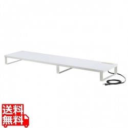 コンセント付きモニター台(W1000・ホワイト) 写真1