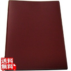 皮製メニューブック KM-201-P 赤 写真1