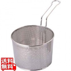 パンチングボイルバスケット 片手ハンドル 18cm 業務用 写真1