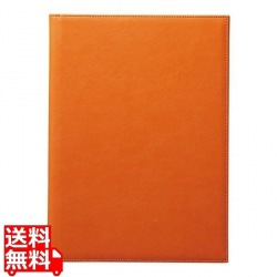 えいむレザータッチメニューブック(A4) CLB-801 オレンジ 写真1