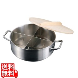 18-8 電磁丸型 おでん鍋(4ツ仕切) 写真1