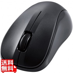 ワイヤレスマウス Bluetooth 3ボタン 抗菌 静音 軽量 IR LED Sサイズ ブラック 写真1