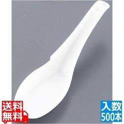 使い捨てレンゲスプーン(500本入) 白 袋入 写真1