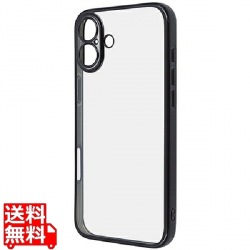 iPhone 16 Plus LS 精密 カメラ保護 衝撃 BP メタTPUソフトケース/BK 写真1