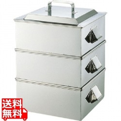 SA21-0業務用角蒸器 2段 50cm 写真1