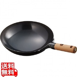 SA鉄プレス木柄北京鍋27cm 写真1