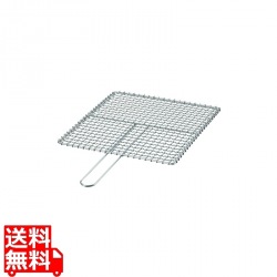 鉄クロームメッキ 片手用焼アミ 33号 写真1