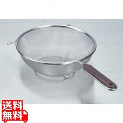 ダイアナ 18-8 木柄足付 ストレーナー シングルアミ 19cm L-0032 写真1