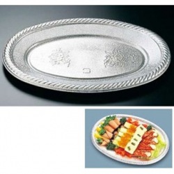 プラ 使い捨て小判皿K-6(50枚入) 写真1