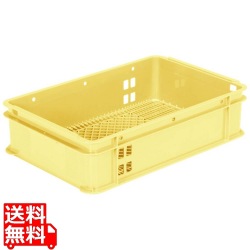 サンコー 大型 番重(底面メッシュ)A-3 クリーム PP 写真1