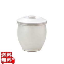 1号蓋付丸型瓶 白マット M1-1 写真1