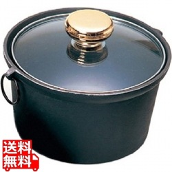 アルミ合金1人用しゃぶ鍋 ガラス蓋付 ※IH対応(100V) 外寸18.2cm 写真1