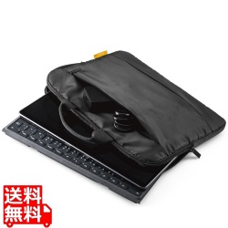 Surface Pro8 ProX パソコンケース ハンドル付き 軽量設計 起毛素材 ポケット付 PCケース バッグインバッグ パソコンバッグ ブラック 写真1