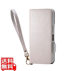 AQUOS wish5 ソフトレザーケース 磁石付 耐衝撃 ハンドストラップ付 写真1