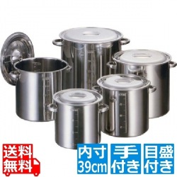 AG18-8目盛付寸胴鍋39cm手付 業務用 写真1