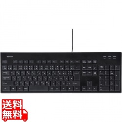 USB接続 有線スタンダードキーボード 丸洗い対応モデル ブラック 写真1