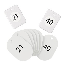 クロークチケット21?40白 写真1