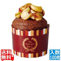 ペットマフィン (100枚入)MS742 ローレルストライプ 写真1