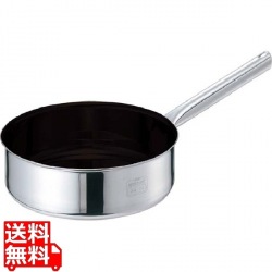 EBM モリブデンジ II プラス 浅型片手鍋 21cm 蓋無ノンスティック ※IH対応(100V/200V) 写真1