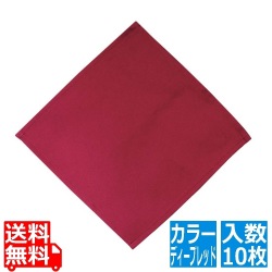 EBM カトラリーケース用ナプキン(10枚入)ディープレッド 230×230 写真1