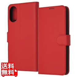 Xperia 10 VI Like STD 耐衝撃 手帳型レザーケース シンプル マグ/RD 写真1