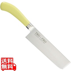 TKG PRO 抗菌カラー 菜切庖丁 18cm イエロー 写真1