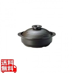 IHサーマテック土鍋 ブラック 6.5号 ME067 写真1