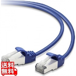 LANケーブル/CAT7/スリム/2m/ブルー 写真1