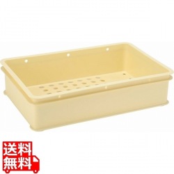 サンコー 大型 番重(底面穴付)大A-2 クリーム PP 写真1