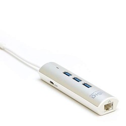 プリンストン USB3.1 TypeCドッキングステーションミニ(LAN/シルバー) 写真1