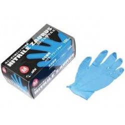 ニトリル手袋 ニトリルザウルス パウダーフリー ブルー(100枚入)M 写真1