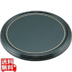 陶器風メラミン製 ケーキトレー丸型CT-2300-KS(金線入) 写真1