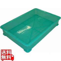 PP半透明カラー番重 A型 小 グリーン(サンコー製) 写真1
