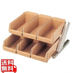 EBM オーガナイザー 2段3列(6ヶ入)ブラック 写真1