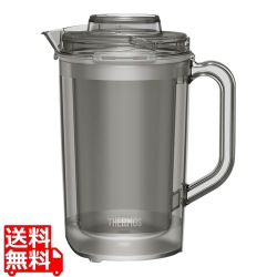 サーモス 透明2重ドリンクピッチャー TPJ-1601 ブラック 写真1