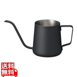 18-8コーヒードリップポット 蓋無 (耐熱ブラック塗装) 350cc 写真1