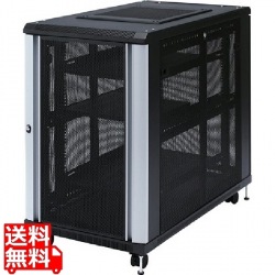 サンワサプライ 19インチマウントサーバーラック(18U) 前後扉、側面パネルに鍵を標準装備、セキュリティ対策に最適 CP-SVC18UN【大型商品の為時間指定不可】 写真1