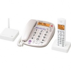 DECT1.9GHz快適デジタル親・子電話線コードレス電話機(子機1台タイプ) ホワイト系 写真1