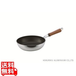 北陸 アルミニウム フライパン センレンキャスト フライパン 22cm A-0253 | ガス火専用 アルミキャスト リップルウェーブ加工 マグネシウム合金 写真1