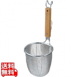 ThreeSnow TS ケヤキ柄うどんてぼ 平底 (10122平柄) | うどん 調理器具 調理道具 キッチン用品 湯切り 水切り 写真1