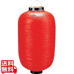 ビニール提灯長型 《18号》 赤ベタ 写真1