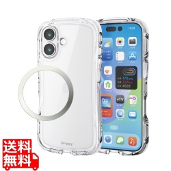 Grippy ハイブリッドケース オールクリア メタルステッカー付 写真1