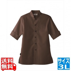 男女兼用ショップコート ET-7731ブラウン 3L 写真1