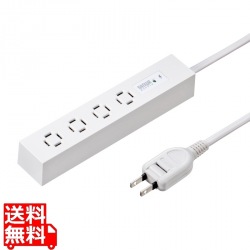 スリムタップ(AC4個口・マグネット付き・雷ガード付き) 写真1