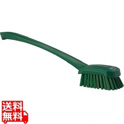 ヴァイカン 長柄ハンドル付ブラシ ハード 4186 グリーン 業務用 写真1
