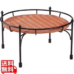 プリート 積み重ねスタンド丸 ブラウン 高 DS514-25-BR 写真1