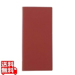 えいむ ピン付革メニューブック LB-665 タテ小 エンジ 写真1